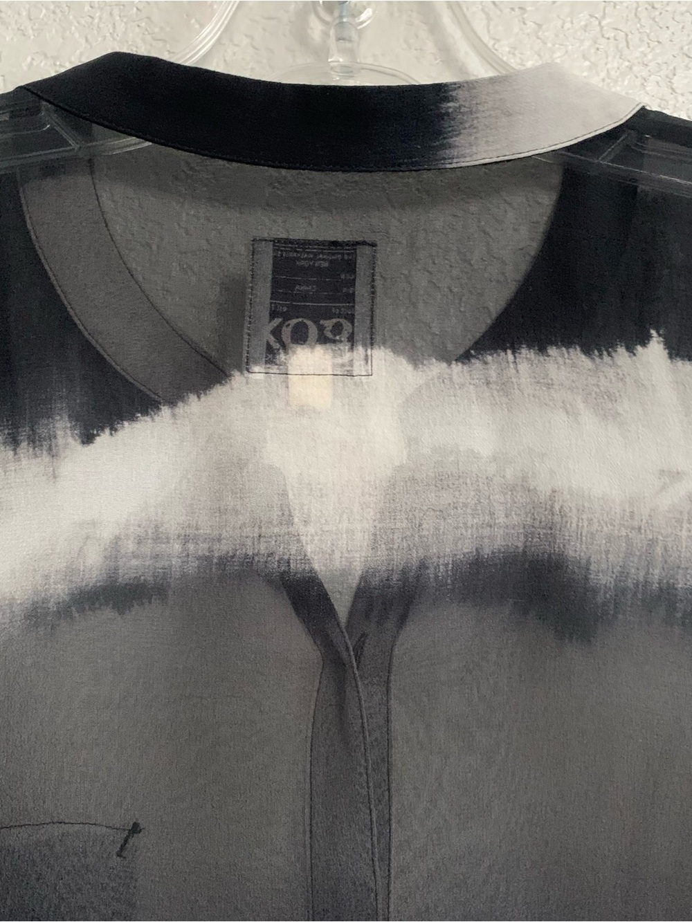 Go Silk Top Blouse Womens M Silk Tie Dye Button Up Tunic Sheer Boho Beach Artsy - Picture 9 of 16